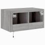 Wall-mounted TV cabinet with LED lights Sonoma gray 60x35x31 cm by , TV Furniture - Ref: Foro24-837277, Price: 47,40 €, Disco...