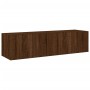 TV cabinet wall LED lights 2 pcs oak brown 60x35x31 cm by , TV Furniture - Ref: Foro24-837280, Price: 85,96 €, Discount: %