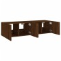 TV cabinet wall LED lights 2 pcs oak brown 60x35x31 cm by , TV Furniture - Ref: Foro24-837280, Price: 85,96 €, Discount: %