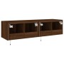 TV cabinet wall LED lights 2 pcs oak brown 60x35x31 cm by , TV Furniture - Ref: Foro24-837280, Price: 85,96 €, Discount: %