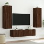 TV wall furniture LED lights 2 pcs oak brown 80x35x31 cm by , TV Furniture - Ref: Foro24-837294, Price: 110,16 €, Discount: %