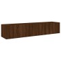 TV wall furniture LED lights 2 pcs oak brown 80x35x31 cm by , TV Furniture - Ref: Foro24-837294, Price: 110,16 €, Discount: %