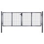 Garden mesh gate gray galvanized steel 289x75 cm by vidaXL, garden gates - Ref: Foro24-143362, Price: 307,53 €, Discount: %