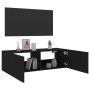 Wandmontierter TV-Schrank mit LED-Leuchten, schwarz, 100 x 35 x 31 cm von , TV-Möbel - Ref: Foro24-837296, Preis: 75,71 €, Ra...