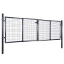 Garden mesh gate gray galvanized steel 289x75 cm by vidaXL, garden gates - Ref: Foro24-143362, Price: 307,53 €, Discount: %