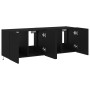 Wall TV cabinets with LED lights 2 pcs black 60x35x41 cm by , TV Furniture - Ref: Foro24-837305, Price: 89,42 €, Discount: %