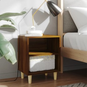 2 pcs bedside tables with oak brown wooden legs 40x30x50cm by vidaXL, Nightstands - Ref: Foro24-813103, Price: 41,45 €, Disco...