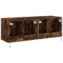 TV wall furniture LED lights 2 pcs smoked oak 60x35x41 cm by , TV Furniture - Ref: Foro24-837311, Price: 86,45 €, Discount: %