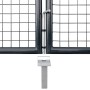 Garden mesh gate gray galvanized steel 289x75 cm by vidaXL, garden gates - Ref: Foro24-143362, Price: 307,53 €, Discount: %