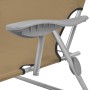 Folding sun lounger with taupe steel awning by vidaXL, Loungers - Ref: Foro24-44297, Price: 90,99 €, Discount: %