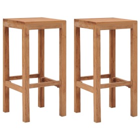 Küchenbarhocker 2 Einheiten aus massivem Teakholz von , Küchenhocker - Ref: Foro24-287232, Preis: 125,99 €, Rabatt: %