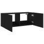 Wandmontierter TV-Schrank mit LED-Leuchten, schwarz, 100 x 35 x 41 cm von , TV-Möbel - Ref: Foro24-837324, Preis: 68,86 €, Ra...