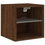 TV wall furniture with LED 7 pieces oak brown engineered wood by , TV Furniture - Ref: Foro24-3216589, Price: 164,14 €, Disco...