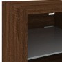 TV wall furniture with LED 8 pieces oak brown engineered wood by , TV Furniture - Ref: Foro24-3216596, Price: 210,77 €, Disco...