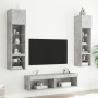 Muebles TV pared con LED 6 pzas madera ingeniería gris hormigón de , Muebles TV - Ref: Foro24-3216625, Precio: 187,36 €, Desc...