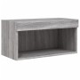 Muebles TV pared con LED 8 pzas madera ingeniería gris Sonoma de , Muebles TV - Ref: Foro24-3216638, Precio: 201,90 €, Descue...