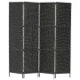 4-panel black water hyacinth room divider screen 154x160 cm by vidaXL, Room dividers - Ref: Foro24-247349, Price: 135,60 €, D...