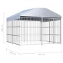 Outdoor-Zwinger mit Dach 300x300 cm von vidaXL, Hundehütten und Zäune - Ref: Foro24-144625, Preis: 796,12 €, Rabatt: %