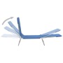 Folding sun loungers, 2 units, steel and blue fabric by vidaXL, Loungers - Ref: Foro24-44299, Price: 90,06 €, Discount: %