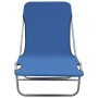 Folding sun loungers, 2 units, steel and blue fabric by vidaXL, Loungers - Ref: Foro24-44299, Price: 90,06 €, Discount: %