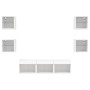 Muebles de TV de pared con LED 7 pzas madera ingeniería blanco de , Muebles TV - Ref: Foro24-3216583, Precio: 154,92 €, Descu...