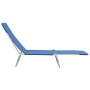 Folding sun loungers, 2 units, steel and blue fabric by vidaXL, Loungers - Ref: Foro24-44299, Price: 90,06 €, Discount: %