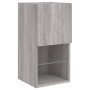 Muebles TV pared con LED 8 pzas madera ingeniería gris Sonoma de , Muebles TV - Ref: Foro24-3216595, Precio: 205,52 €, Descue...