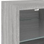 Muebles TV pared con LED 8 pzas madera ingeniería gris Sonoma de , Muebles TV - Ref: Foro24-3216595, Precio: 205,52 €, Descue...