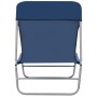 Folding sun loungers, 2 units, steel and blue fabric by vidaXL, Loungers - Ref: Foro24-44299, Price: 90,06 €, Discount: %