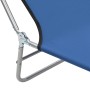 Folding sun loungers, 2 units, steel and blue fabric by vidaXL, Loungers - Ref: Foro24-44299, Price: 90,06 €, Discount: %