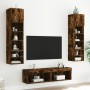 Muebles TV pared con LED 6 pzas madera ingeniería roble ahumado de , Muebles TV - Ref: Foro24-3216626, Precio: 184,99 €, Desc...