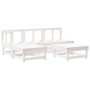 Gartensofa-Set 5-teilig aus massivem weißem Kiefernholz von , Gartensets - Ref: Foro24-3186516, Preis: 289,24 €, Rabatt: %