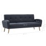 3-Sitzer-Sofa aus dunkelgrauem Stoff von , Sofas - Ref: Foro24-246990, Preis: 320,15 €, Rabatt: %