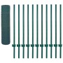 Wire mesh fence with green steel posts 25x0.5 m by vidaXL, fence panels - Ref: Foro24-144613, Price: 65,99 €, Discount: %