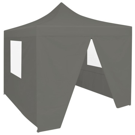 Pop-Up-Faltzelt mit 4 anthrazitfarbenen Wänden 3x3 m von vidaXL, Zelte und Pavillons - Ref: Foro24-44964, Preis: 161,93 €, Ra...