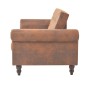 Convertible 2-seater sofa with brown artificial suede armrests by vidaXL, Sofas - Ref: Foro24-245584, Price: 384,08 €, Discou...