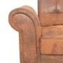 Convertible 2-seater sofa with brown artificial suede armrests by vidaXL, Sofas - Ref: Foro24-245584, Price: 384,08 €, Discou...