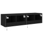 Wall TV cabinets with LED lights 2 pcs black 60x35x31 cm by , TV Furniture - Ref: Foro24-837270, Price: 90,44 €, Discount: %