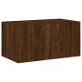 Wall-mounted TV cabinet with LED lights brown oak 60x35x31 cm by , TV Furniture - Ref: Foro24-837279, Price: 47,40 €, Discoun...