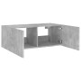 Wall-mounted TV cabinet with LED lights concrete gray 80x35x31 cm by , TV Furniture - Ref: Foro24-837287, Price: 59,34 €, Dis...