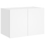 Wall TV cabinet with LED lights white 60x35x41 cm by , TV Furniture - Ref: Foro24-837302, Price: 50,61 €, Discount: %