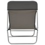 Folding sun loungers 2 units steel and gray fabric by vidaXL, Loungers - Ref: Foro24-44302, Price: 85,01 €, Discount: %