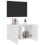 Wall TV cabinet with LED lights white 60x35x41 cm by , TV Furniture - Ref: Foro24-837302, Price: 50,61 €, Discount: %