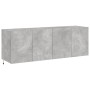 TV wall furniture LED lights 2 pcs concrete gray 60x35x41 cm by , TV Furniture - Ref: Foro24-837309, Price: 86,45 €, Discount: %