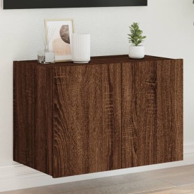 Wall-mounted TV cabinet with LED lights oak brown 60x35x41 cm by , TV Furniture - Ref: Foro24-837314, Price: 50,14 €, Discoun...