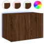 Wall-mounted TV cabinet with LED lights oak brown 60x35x41 cm by , TV Furniture - Ref: Foro24-837314, Price: 50,14 €, Discoun...