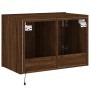 Wall-mounted TV cabinet with LED lights oak brown 60x35x41 cm by , TV Furniture - Ref: Foro24-837314, Price: 50,14 €, Discoun...