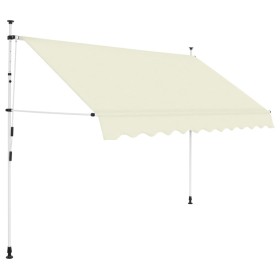 Manually operated retractable awning 300 cm cream by vidaXL, Awnings - Ref: Foro24-143696, Price: 83,09 €, Discount: %