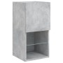 TV wall furniture with LED 8 pieces concrete gray engineered wood by , TV Furniture - Ref: Foro24-3216593, Price: 214,99 €, D...