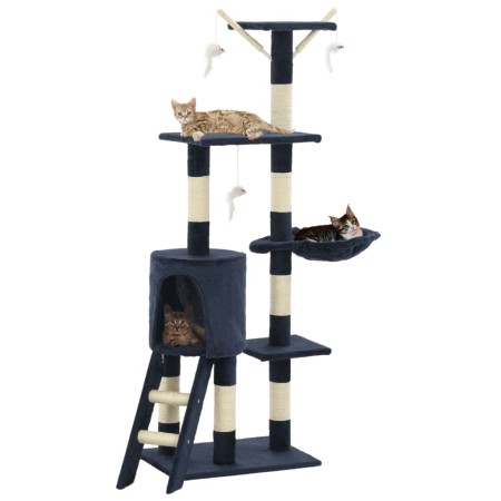 Katzenkratzbaum mit Sisalstamm 138 cm dunkelblau von vidaXL, Katzenmöbel - Ref: Foro24-170582, Preis: 68,74 €, Rabatt: %